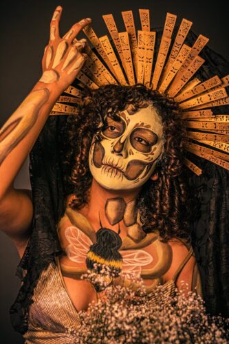 Free stock photo of applying makeup, catrina, catrina art