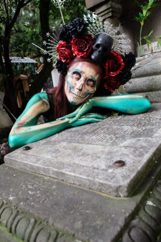 Free stock photo of bodypaint, catrina, catrina costume